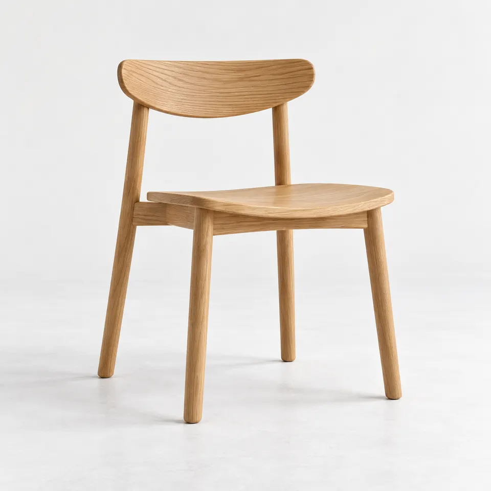 Reed dining chair in Natural oak